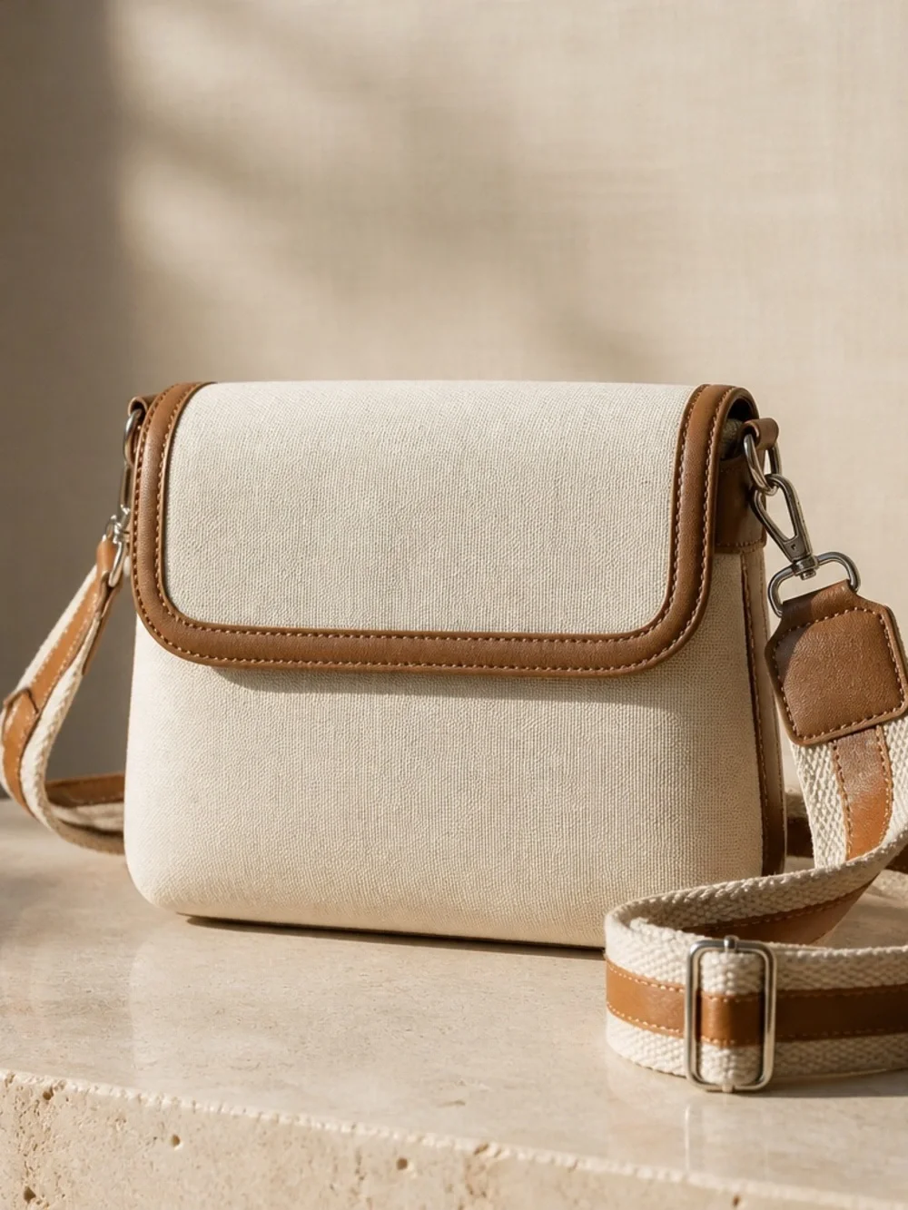 O bag Canvas Flap Shoulder Bag NWT Made in Italy